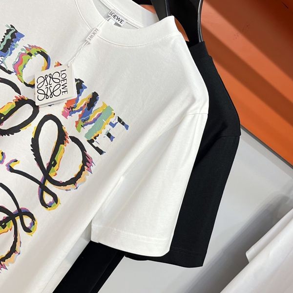 一目惚れ♪ ロエベ アナグラム ロゴ コットン Tシャツ 偽物 lom23500